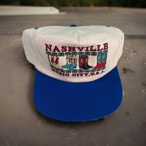 Nashville Music City Vintage Ball‎ Cap Hat SnapBack 90s 80s Inko Music